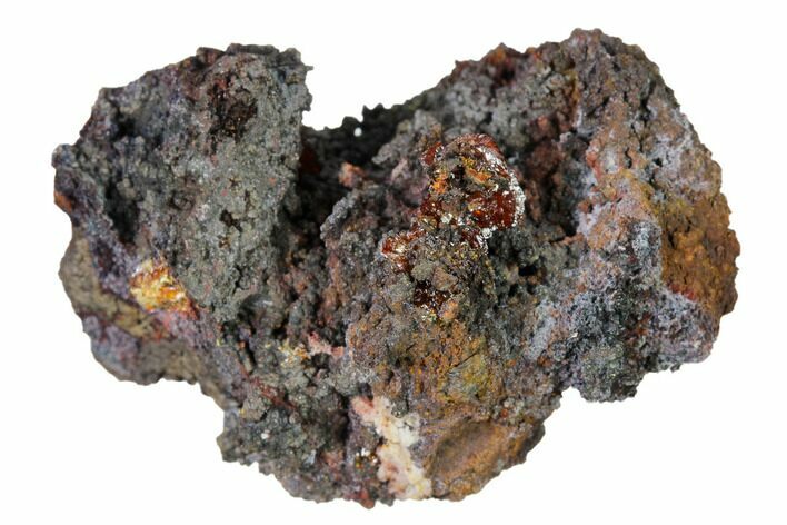 Red-Orange Descloizite Crystals on Matrix - Apex Mine, Mexico #155885